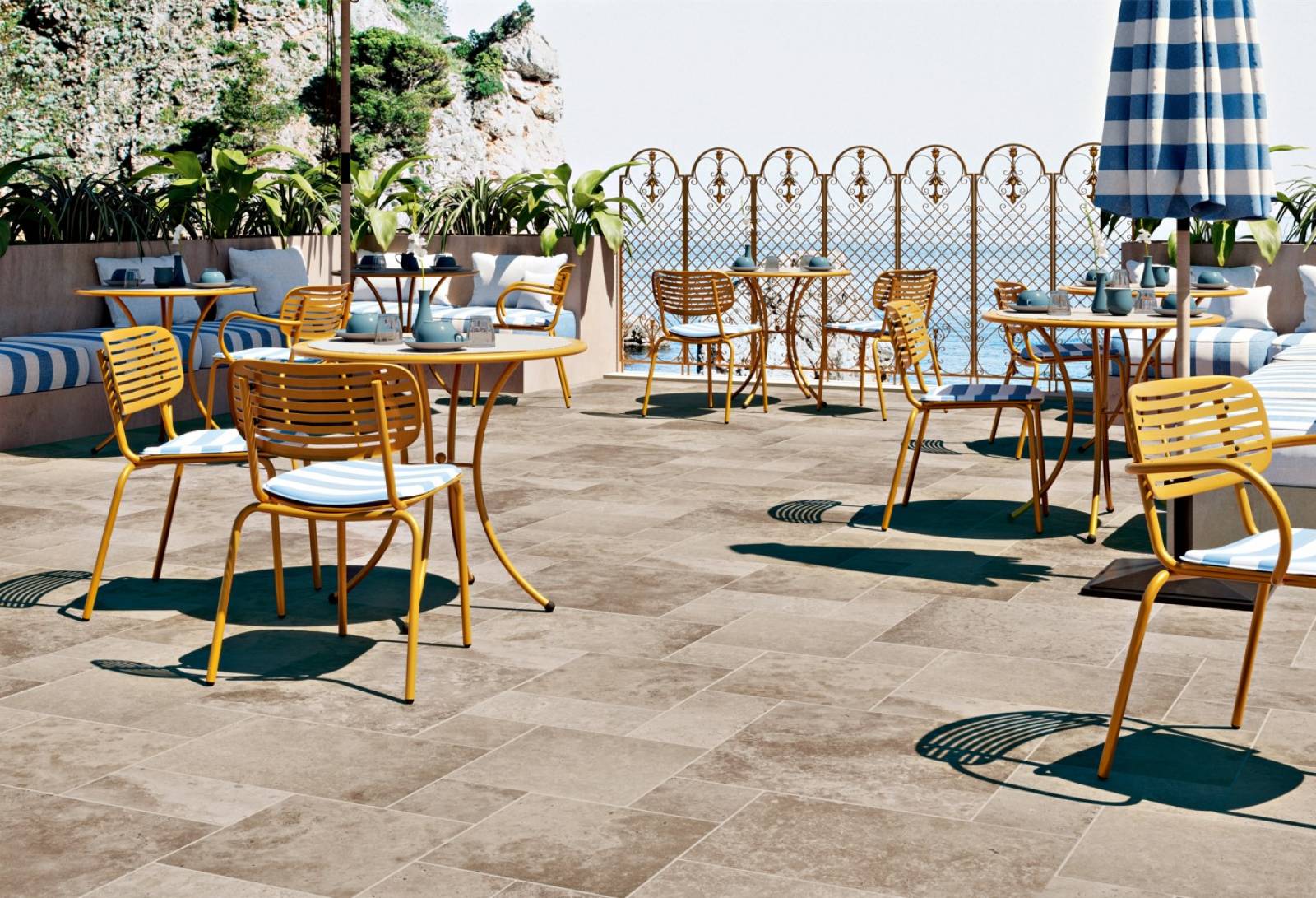 Carrelage pour terrasse imitation Travertin CIR chez DIRECT MATERIAUX aubagne