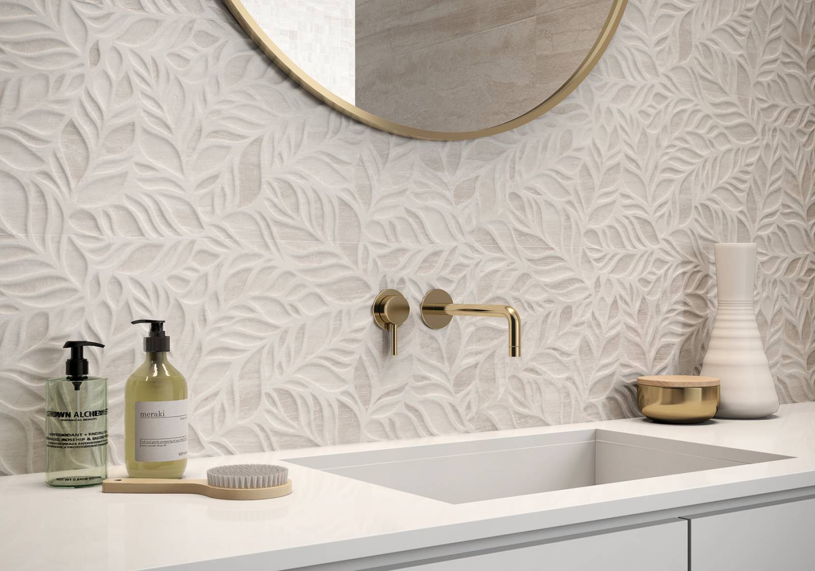 Tendance 2025 : Le carrelage de salle de bain structuré aux couleurs douces et naturelles à Aubagne 13400