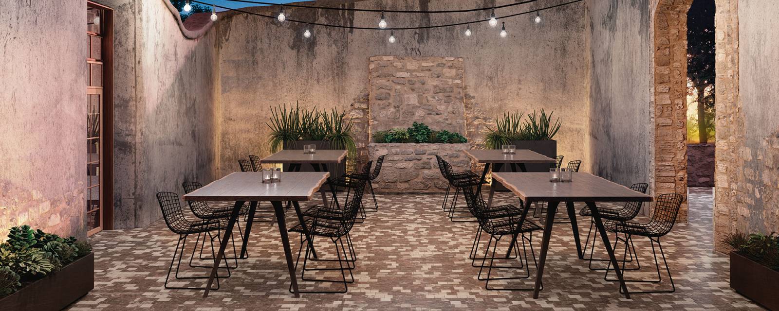 Carrelage extérieur structuré en grès cérame émaillé - CIR