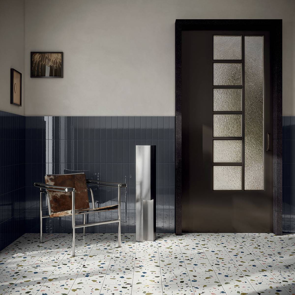 Carrelage tendance, effet terrazzo en grès cérame, pour sols et murs, salle de bain et cuisine à Aix-en-Provence