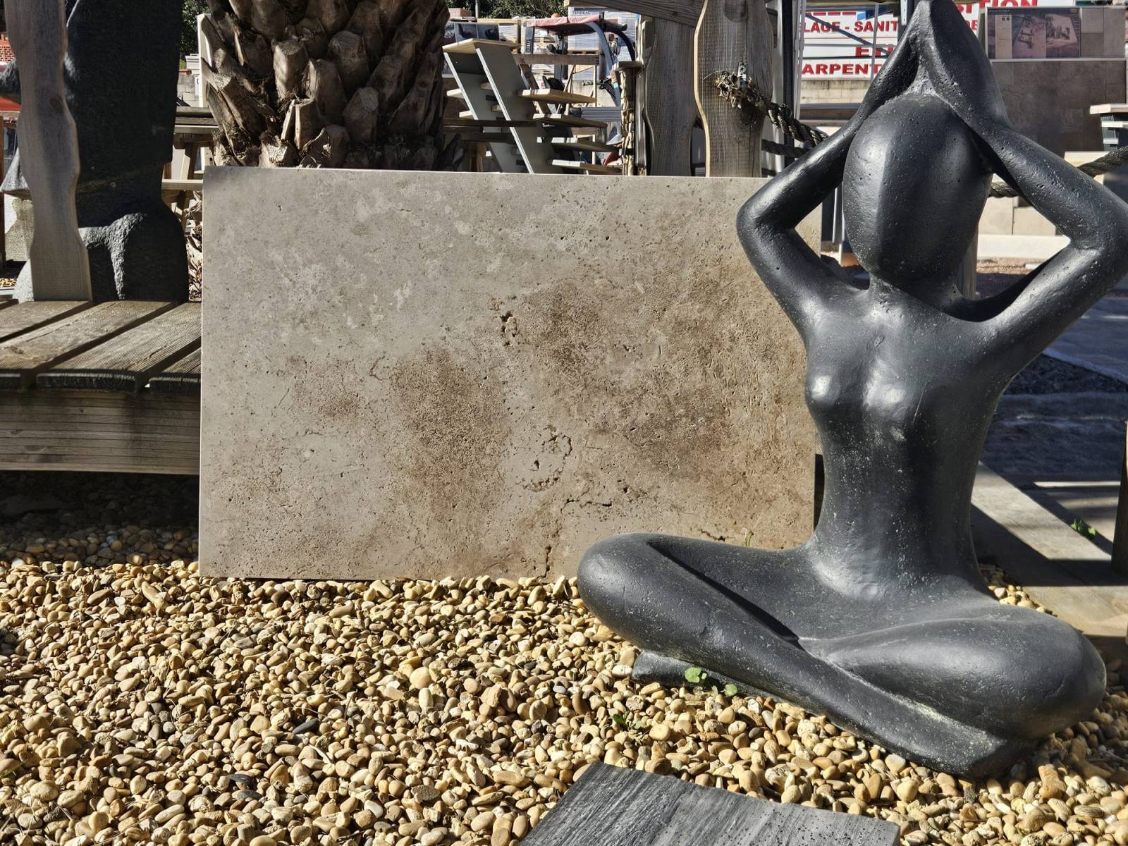 Dalles de Travertin 1er choix en stock à Bandol dans le Var