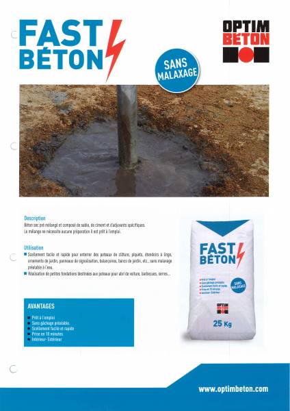 FAST BETON sac de 25 kg