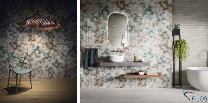 Décor en Carrelage Mural -  Décoration Florale - ELIOS CERAMICA
