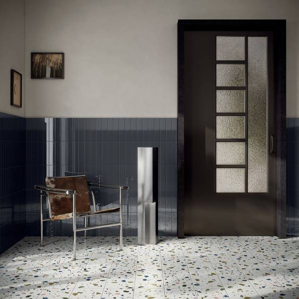 Carrelage tendance, effet terrazzo en grès cérame, pour sols et murs, salle de bain et cuisine à Aix-en-Provence